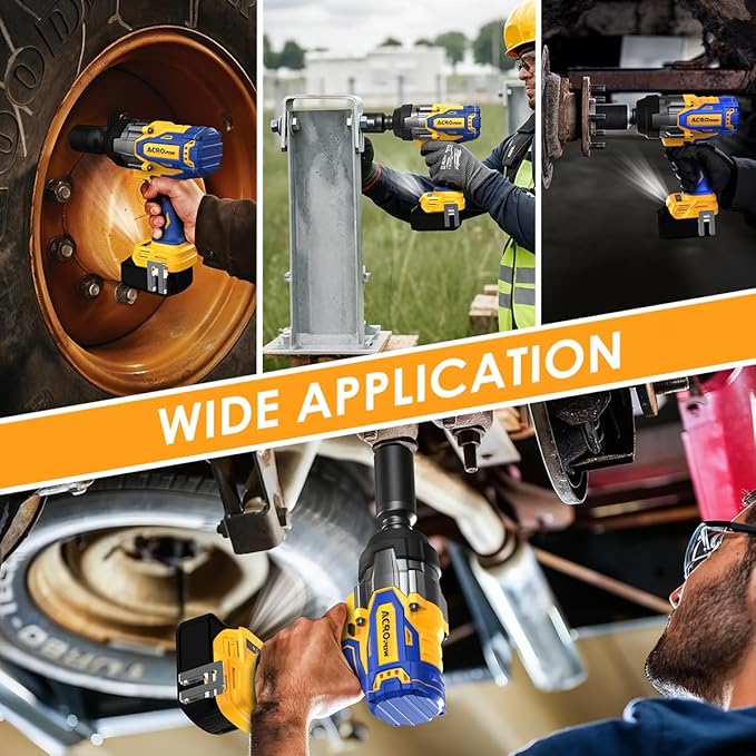 Cordless Impact Wrench Compatible with DEWALT 20V MAX Battery， 3/4” 1850FT-LBS Brushless High Torque Impact Driver, Auto-Stop Reverse, Variable Speed Heavy Duty Impact Gun(Bare Tool)