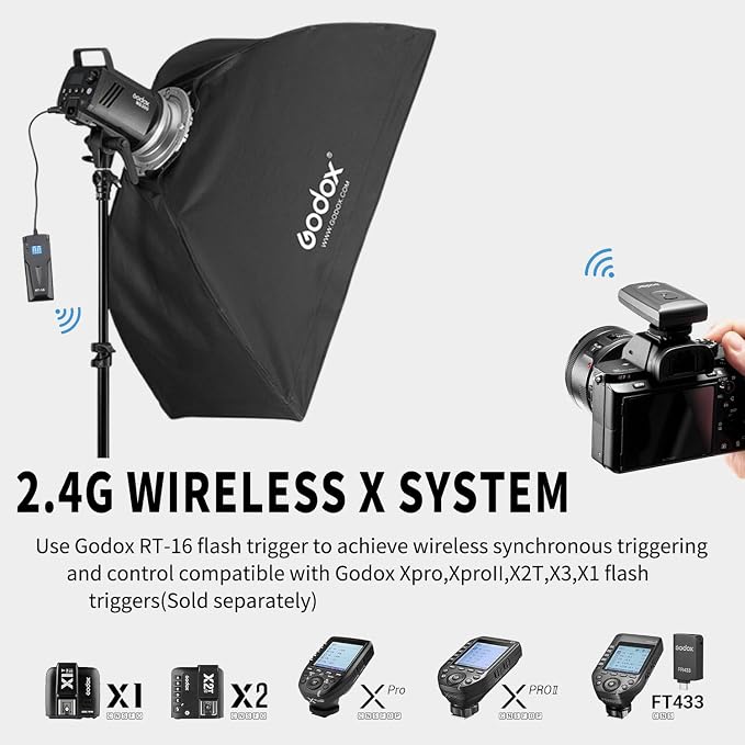 2pcs Godox MS300 Studio Flash Kit