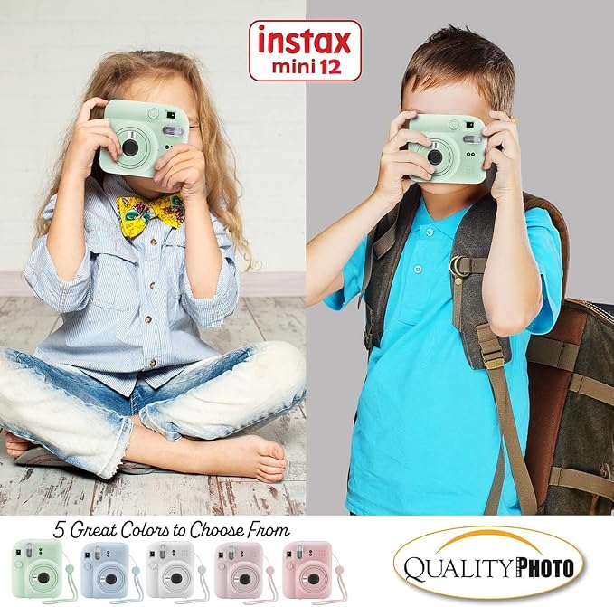 Fujifilm Instax Mini 12 Instant Camera + 60 Photo Prints + Quality Photo Value