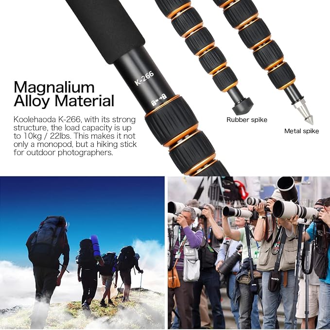 Koolehaoda 69" Aluminum Camera Monopod