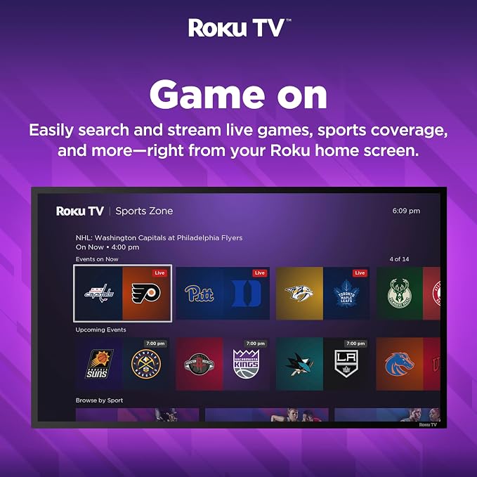 Hisense 43-Inch Class A4 Series FHD 1080p Smart Roku TV with Alexa Compatibility (43A4NR) - Dolby Audio, Slim Bezel Design, Google Assistant