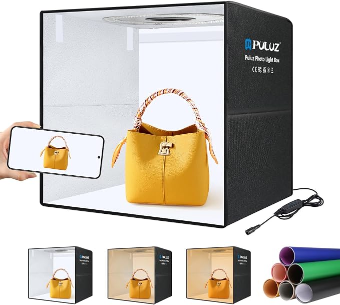 Light Box Photography 20x20in, PULUZ Portable Photo Studio Light Box
