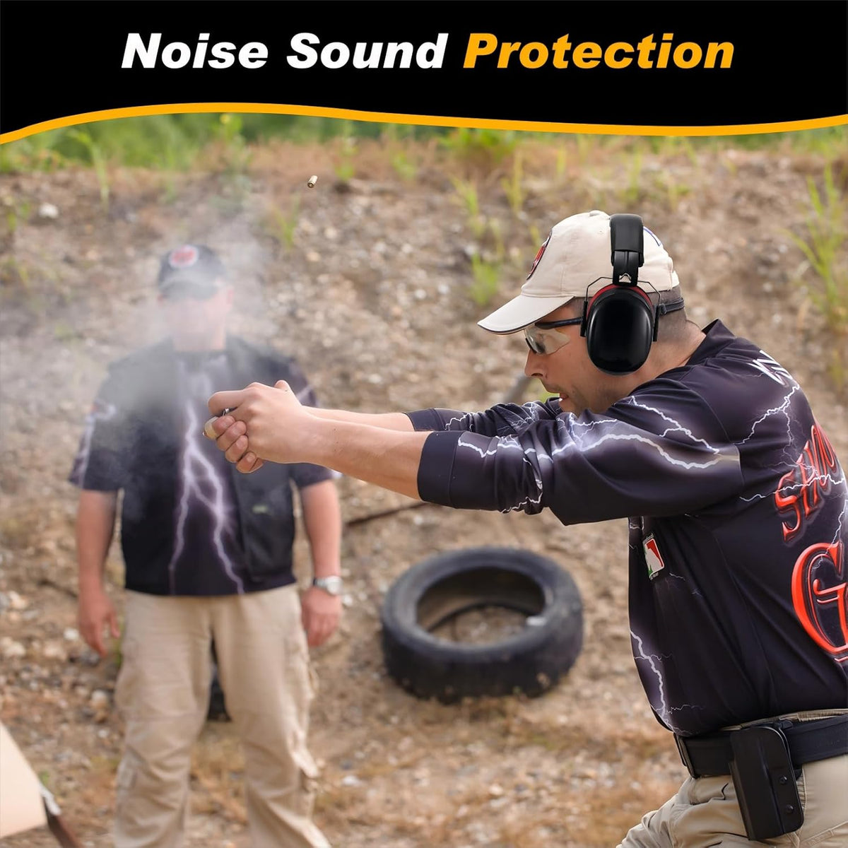 TrelaCo Shooting Ear Protection - 3 Pack Hearing Protection Ear Muffs 28dB with Glasses & Earplugs