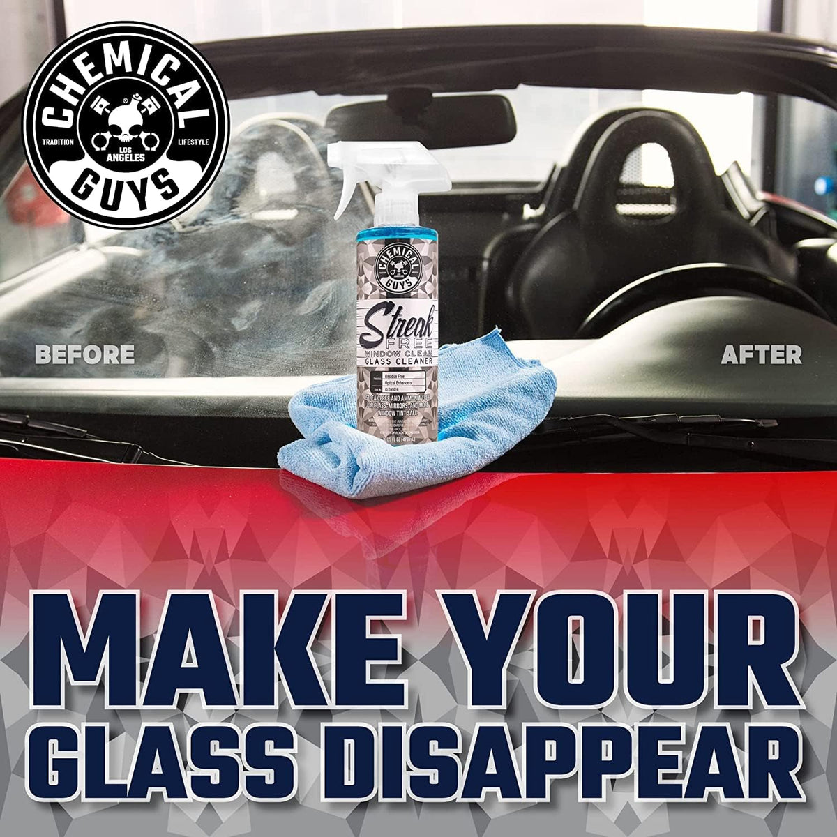 Chemical Guys All Surface Clean and Shine Kit with Storage Bag Interior Cleaner Glass Cleaner Dressing Microfiber Towels and Brushes Giftable Car Care Set