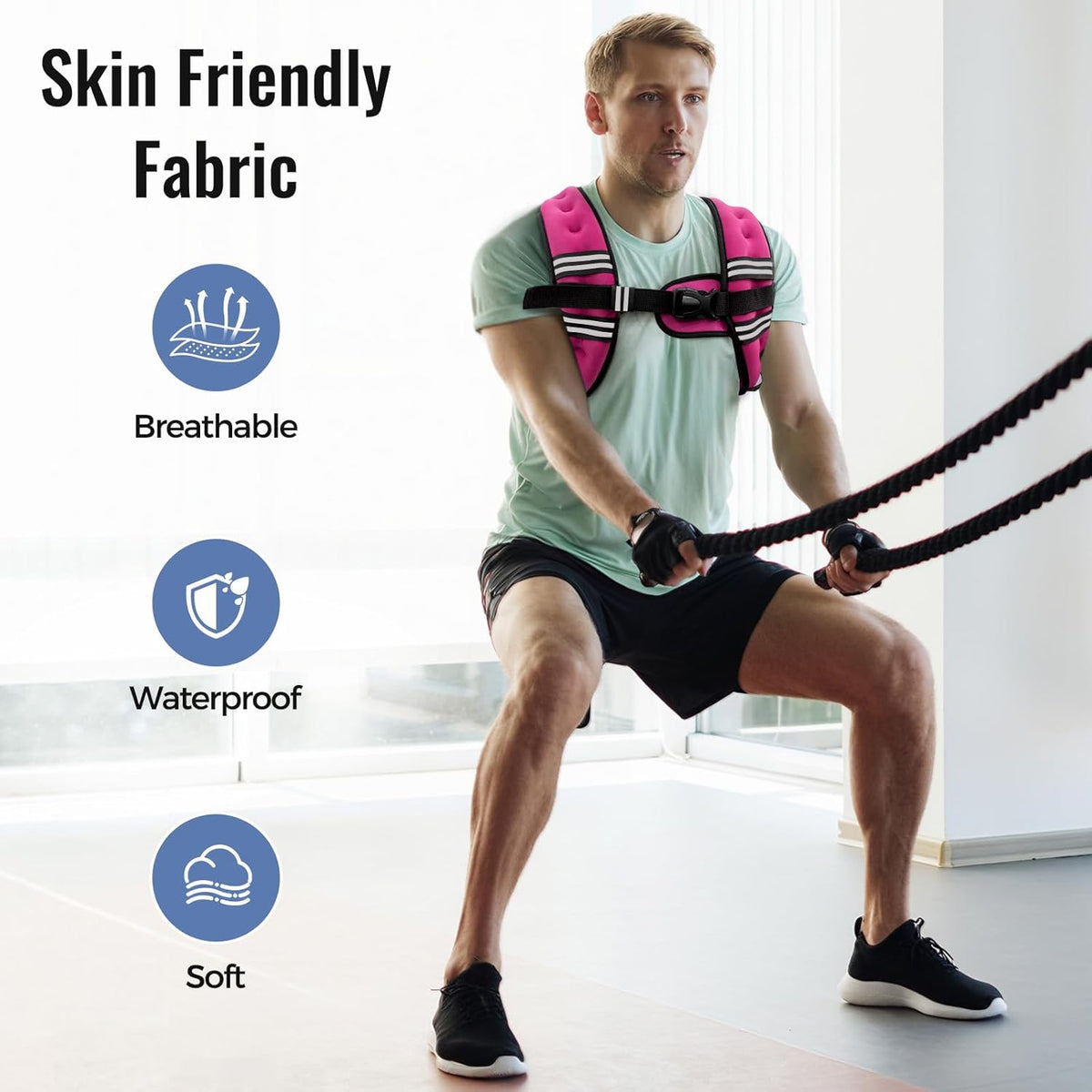 Zeerun Weighted Vest - Adjustable & Comfortable Rucking Vest for Walking, Running & Strength Training