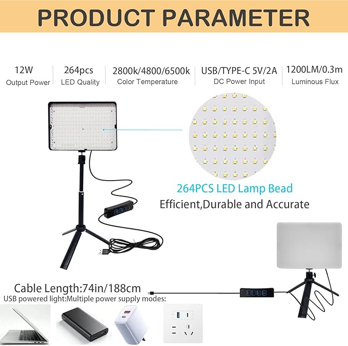 2 Pack LED Photo Lighting kit