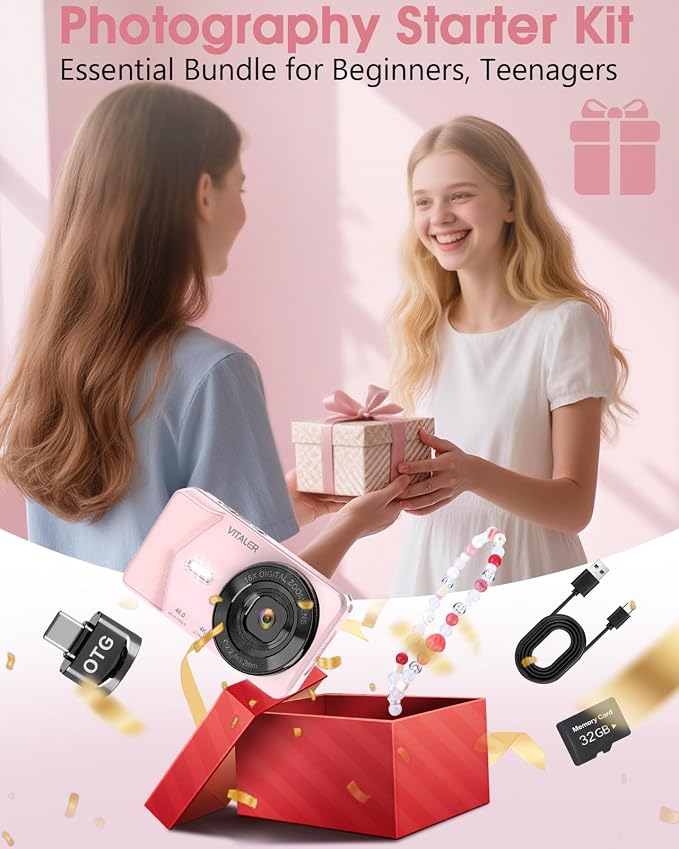 Digital Camera, Autofocus 48MP 4K Camera
