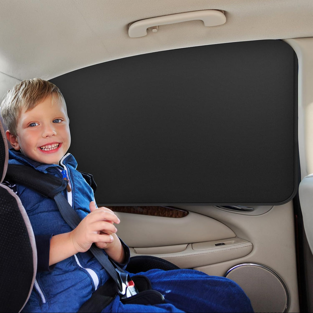 Car Window Shades - 100% Block Light Car Curtains with Magnetic - 4Pcs | Universal Fit Side Window Sun Shades Car Window Covers Keep Cooler Feeling, Thicken(thickset, 4pcs)