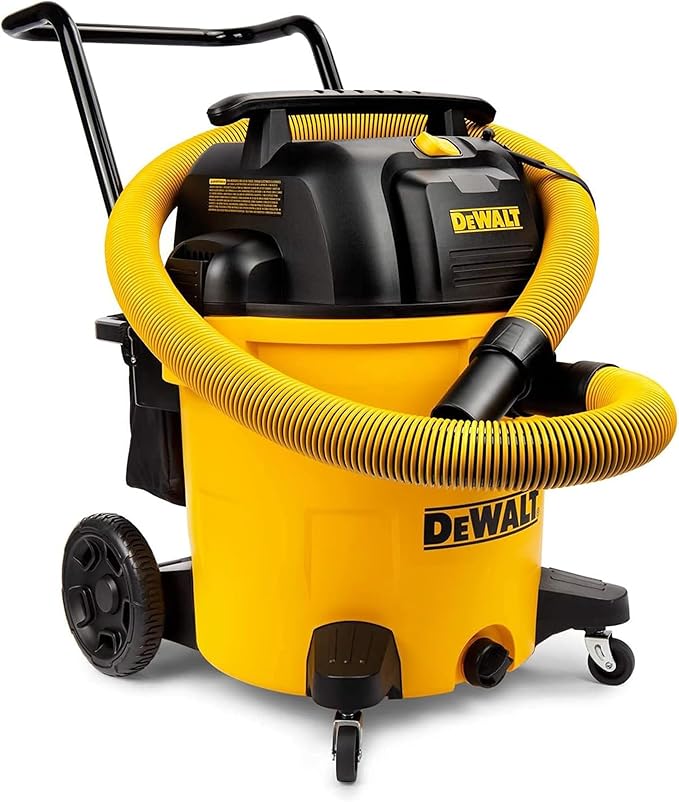 DEWALT DXV16PA 16 Gallon Poly Wet/Dry Vac/Acc, 6.5HP Shop Vacuum Wet/Dry for Jobsite/Workshop, Yellow