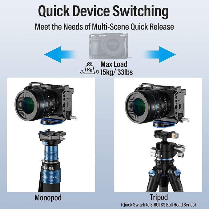 SIRUI 55mm Quick Release Plate and Clamp Base Kit, Camera Mount Adapter