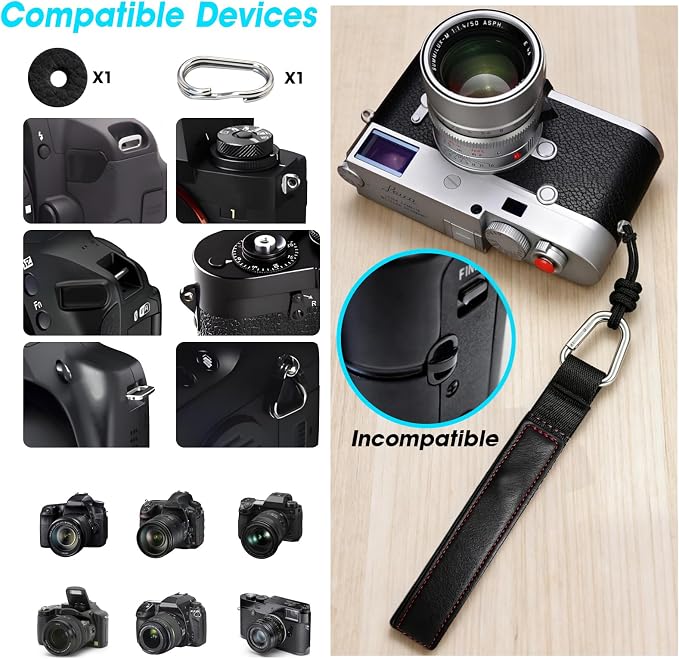 Camera Wrist Strap, Leather Camera Hand Strap