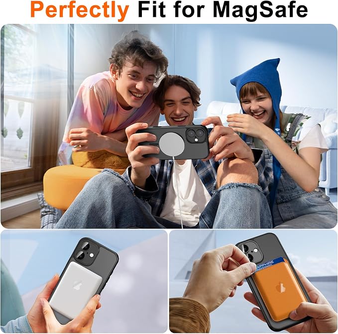 for iPhone 16 Plus Case with Privacy Screen Protector and Camera Protection
