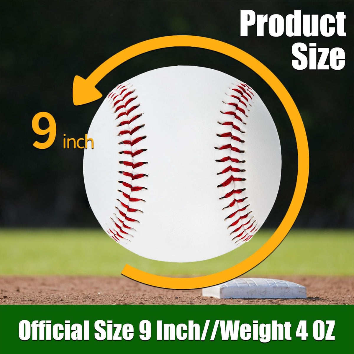 Skiennix Official Size Practice Baseballs - 12 Pack for Youth/Adult Training | Perfect for League Play, Pitching, and Autographs