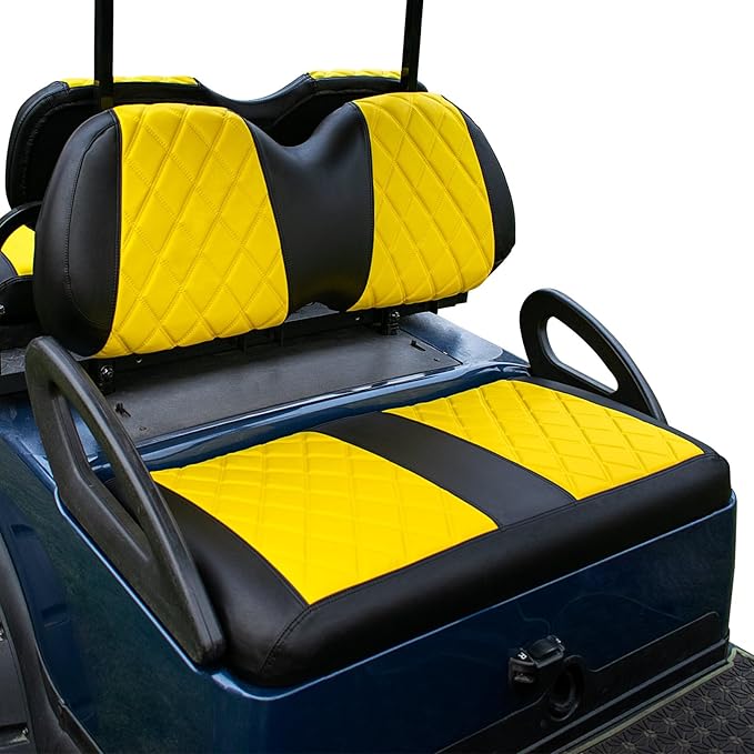 NOKINS Golf Cart Diamond Seat Covers Kit, Fit for Club Car Precedent OEM Standard Front Seat Cushion, Golf Cart Vinyl Seat Cover, No Nails Required