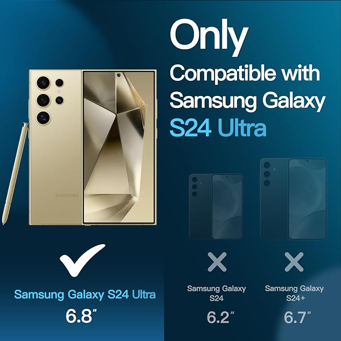 JETech Screen Protector for Samsung Galaxy S24 Ultra 5G 6.8-Inch