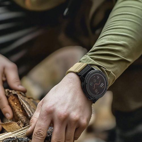 Bandletic Compatible with Garmin Fenix 6X Pro Band - Tactical Military Rugged Nylon Easy-Fit 26mm Strap for Fenix 8 51mm/7X/7X Pro/6X/5X/5X Plus/3/3 HR/Instinct 3 50mm/2X/Tactix/Enduro/Epix Pro 51mm