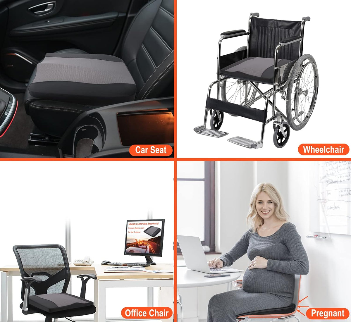 Lofty Aim Car Seat Cushion, Memory Foam Car Seat Cushions for Long Driving