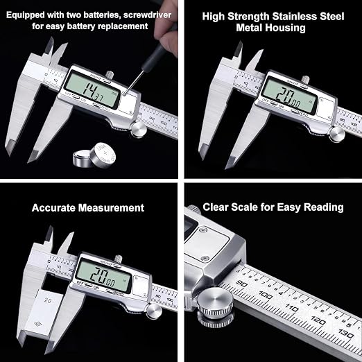 Kynup Digital Caliper 12inch, Caliper Measuring Tool, Micrometer Caliper