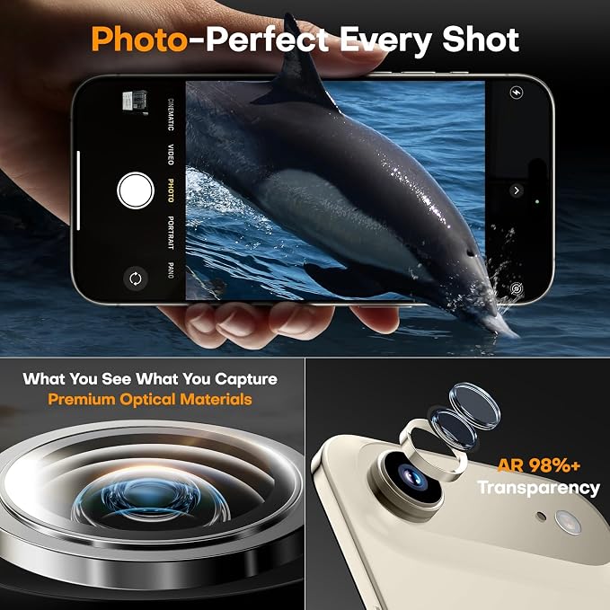 Camera Lens Protector for iPhone Air, Sapphire Glass Metal Individual Camera