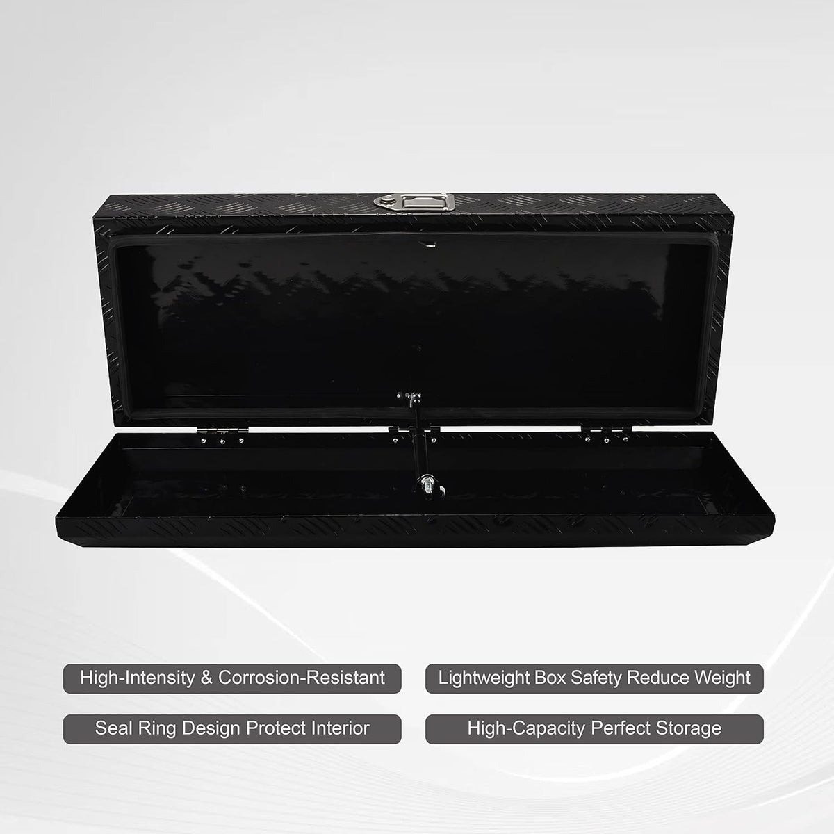 34.5'' Inch Aluminum Truck Bed Tool Box Black(34.5"X13"X6.5")