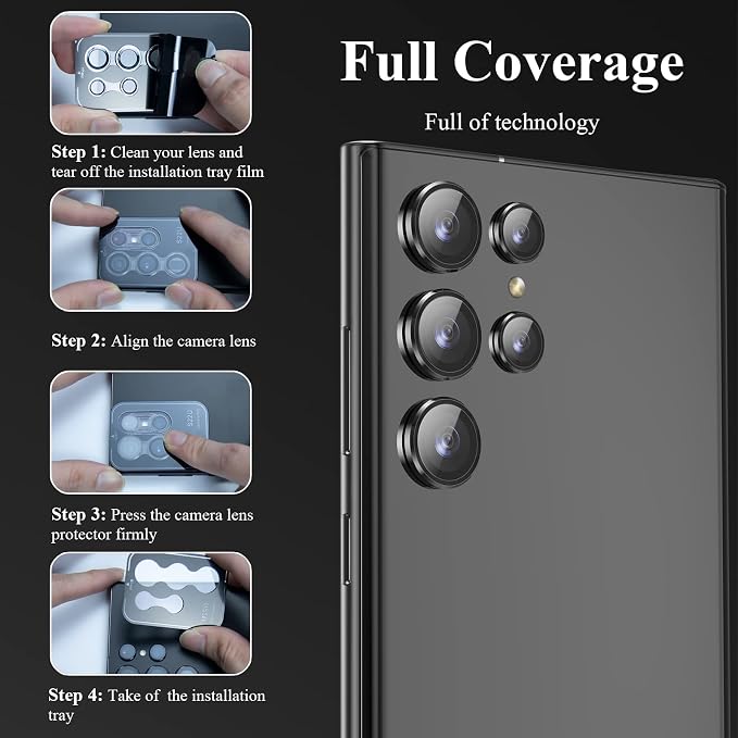 YWXYW for Samsung Galaxy S22 Ultra Camera Lens Protector, Aluminum Alloy