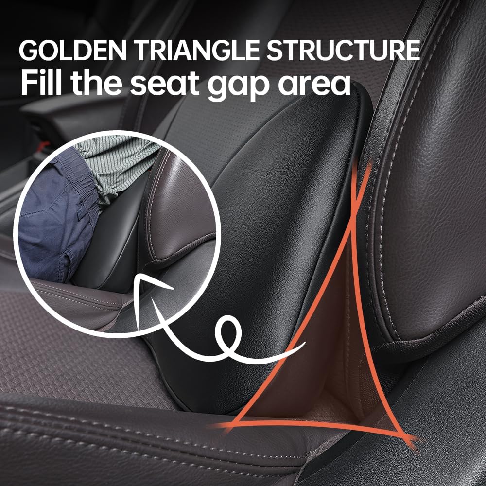 1p Memory Foam Lumbar Support Pillow for car Lower Back Pain Relief - Back Cushion for Driving, Chair Support for Car-Office Chair（Black）