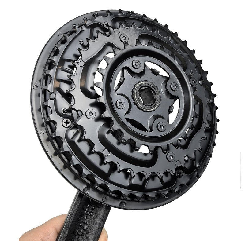 THALOUS Bicycle Crankset 6 7 8 Speed 42/34/24T Universal Square Crank Set 170MM Crank Arm for Mountain Bike