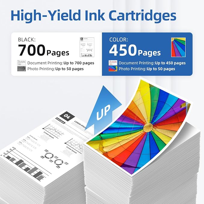 67XL Ink Cartridges Black/Color Combo Pack Compatible