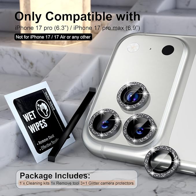 Choiche Compatible for iPhone 17 Pro/iPhone 17 Pro Max Camera Lens Protector
