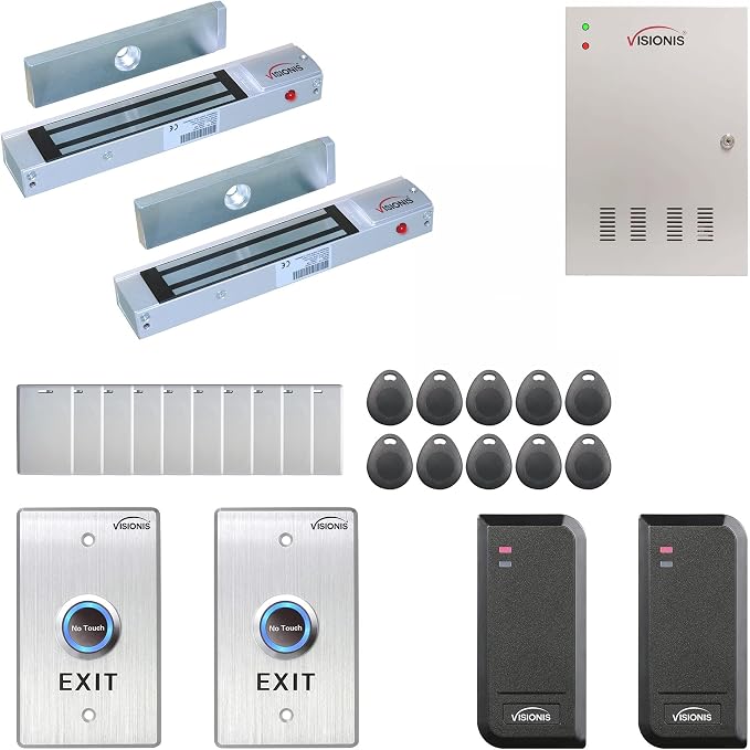 Visionis FPC-6131 Two Doors Door Access Control Out Swing Door 300lbs Mag Lock