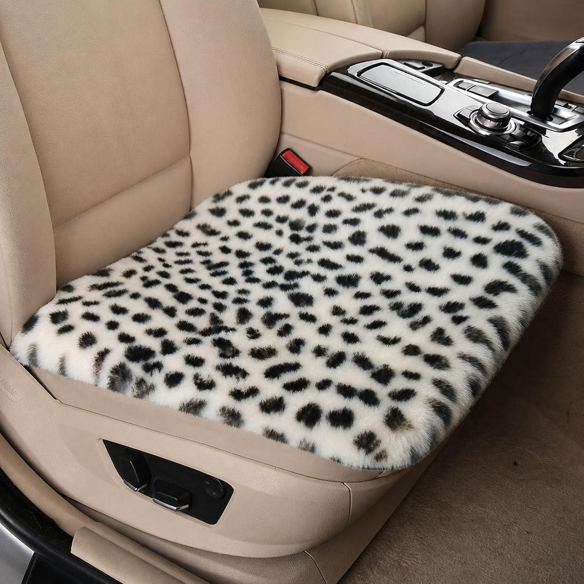 Winter Soft Warm Faux Rabbit Fur car seat Cushion,Universal fit Plush Front and Back Fuzzy car seat Pads Cushion Cover Protector - 1pcs (Back seat 1pcs,Pink)