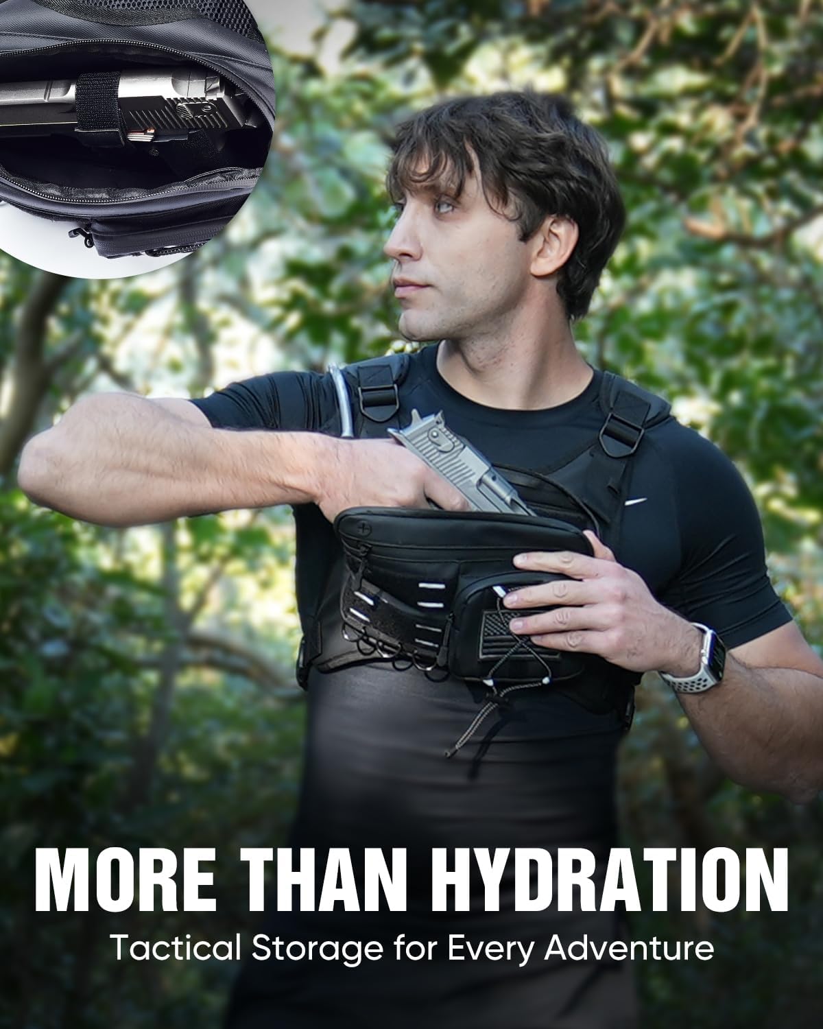 Zelvot Hydration Backpack - Lightweight Running Vest with 2L Water Bladder & Reflective Gear Holder | Ideal for Marathons