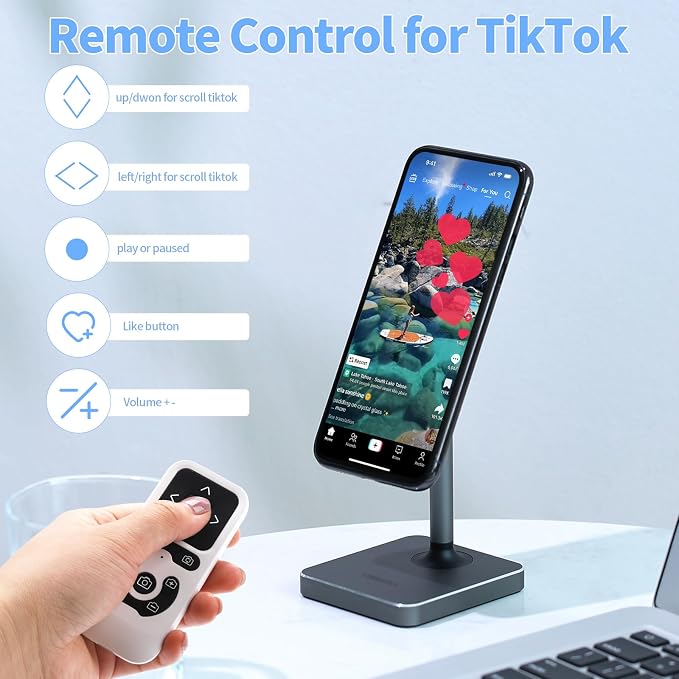 Wireless Camera Remote Control for iPhone, Control Phone Camera Shutter and Zoom