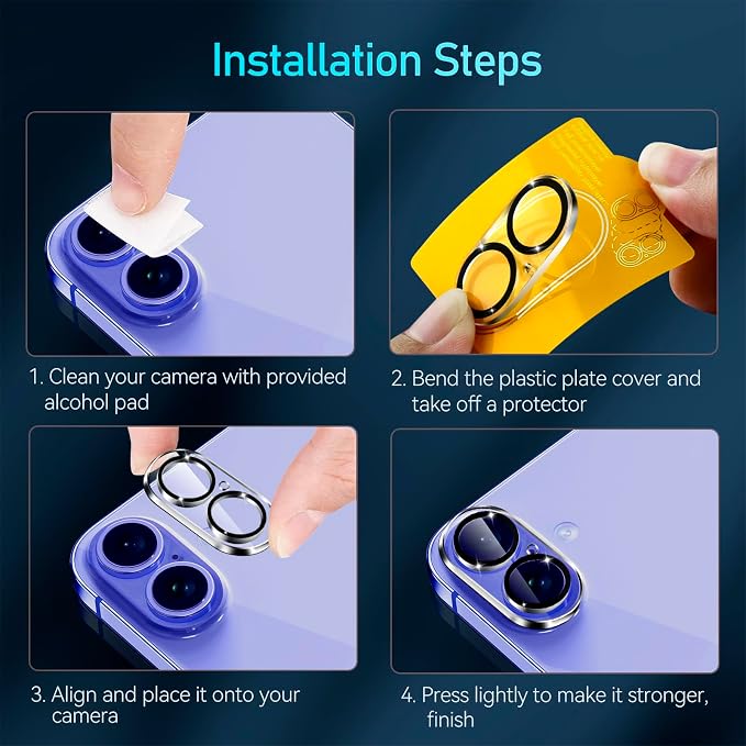 ivoler 4-Pack Camera Lens Protector