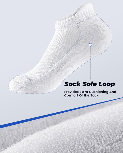 IDEGG Ankle Performance Athletic Running Socks - 8 Pairs Low Cut Sports Tab for Men & Women