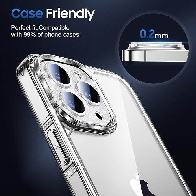 UniqueMe 3 Packs Compatible for iPhone 14 Pro Max/iPhone 14 Pro Camera Lens