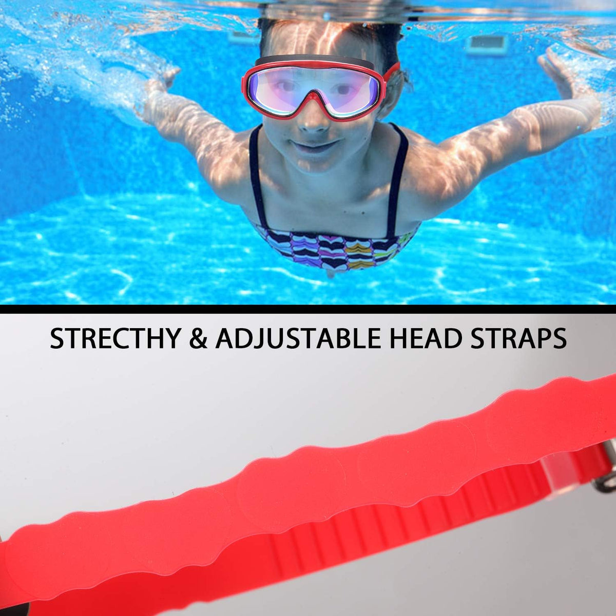 Skiennix Kids Swim Goggles - Comfortable Swimming Glasses for Ages 3 to 15 | 2-Pack Set