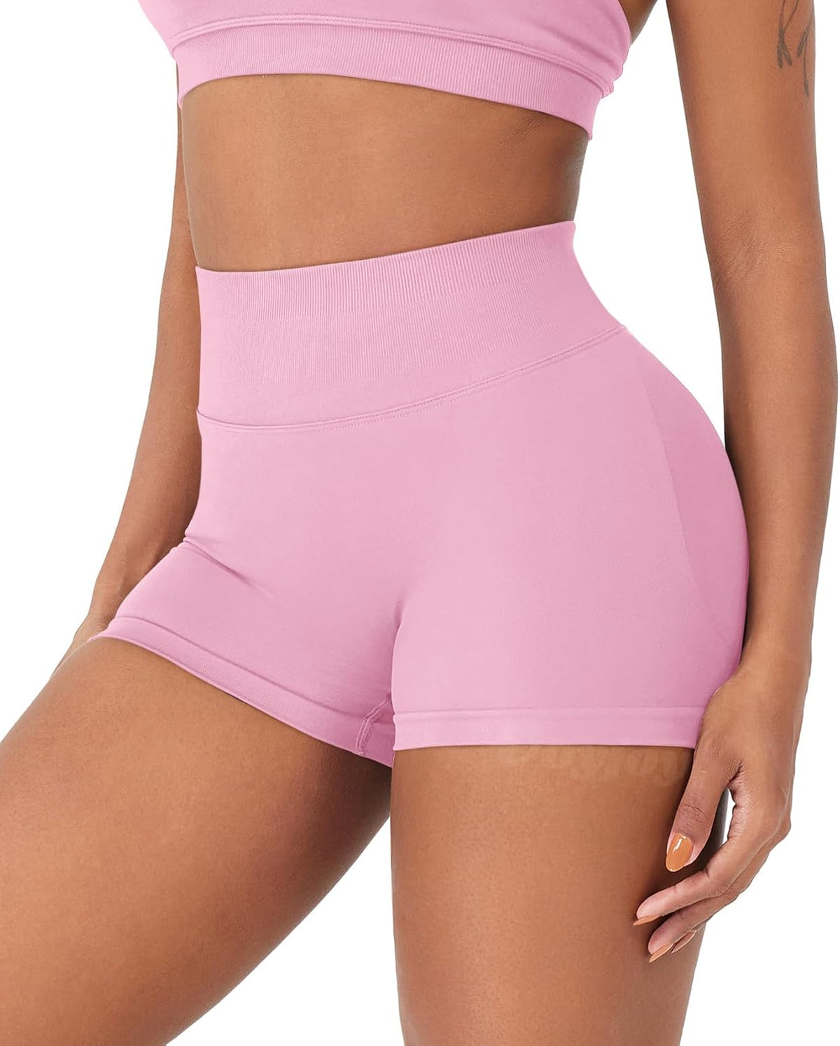 VOYJOY Women's Workout Shorts - Scrunch Butt Lifting Seamless Gym Biker Shorts | 2.5" - 6" Sizes