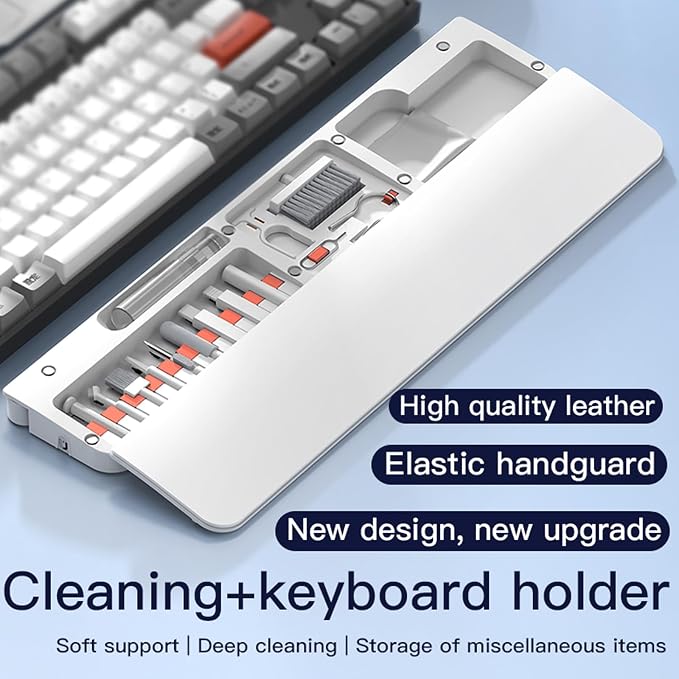 Keyboard Wrist Rest Pad with Cleaning Kit 22 in 1, Comfortable Ergonomic Wrist