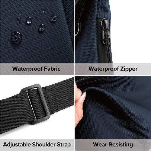 MAYMOONER Small Sling Crossbody Bag for Men, Lightweight Anti-theft One Strap Casual Chest Bag Slim Backpack for Outdoor Walking Trip Hiking Biking Navy Blue