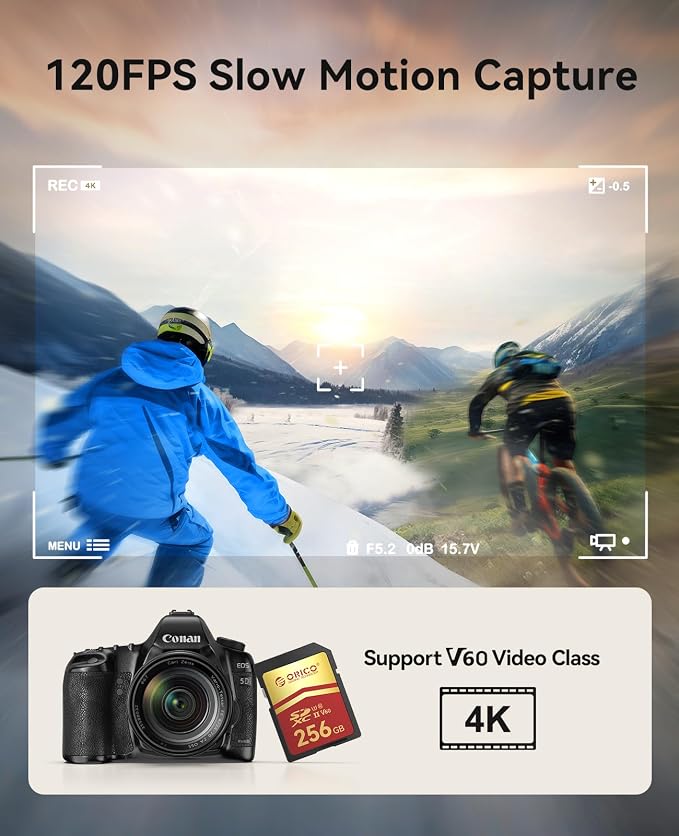 ORICO 256GB SD Card, 4K UHD, Full HD, SDXC Memory Card