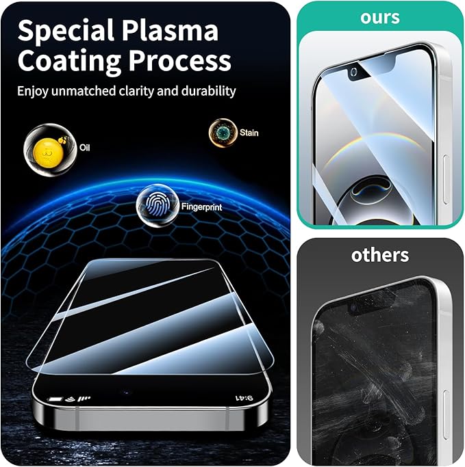 3+3+1-Pack, Screen Protector and Camera Lens Protector
