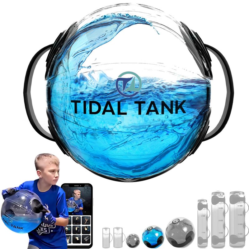 Tidal Tank Sphere Mini - Heavy Bag Aqua Ball, Water Weight - Sandbag Weight Set for Home Gym, Adjustable Sand Bags Weights Workout - Portable Exercise Fitness Equipment - Workout Videos