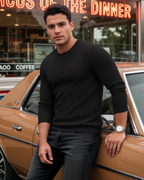 MANGOPOP Spring Thermal Shirts for Men | Brushed Fleece Casual Long Sleeve | Slim Fit Pullover for Outdoor & Daily Wear