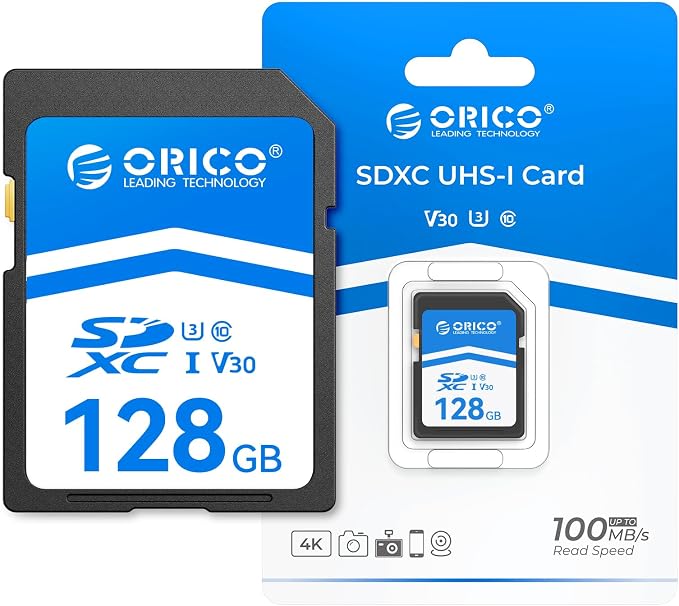 ORICO 64GB SDXC UHS-I Memory Card, 4K Full HD, 4K Video SD Card