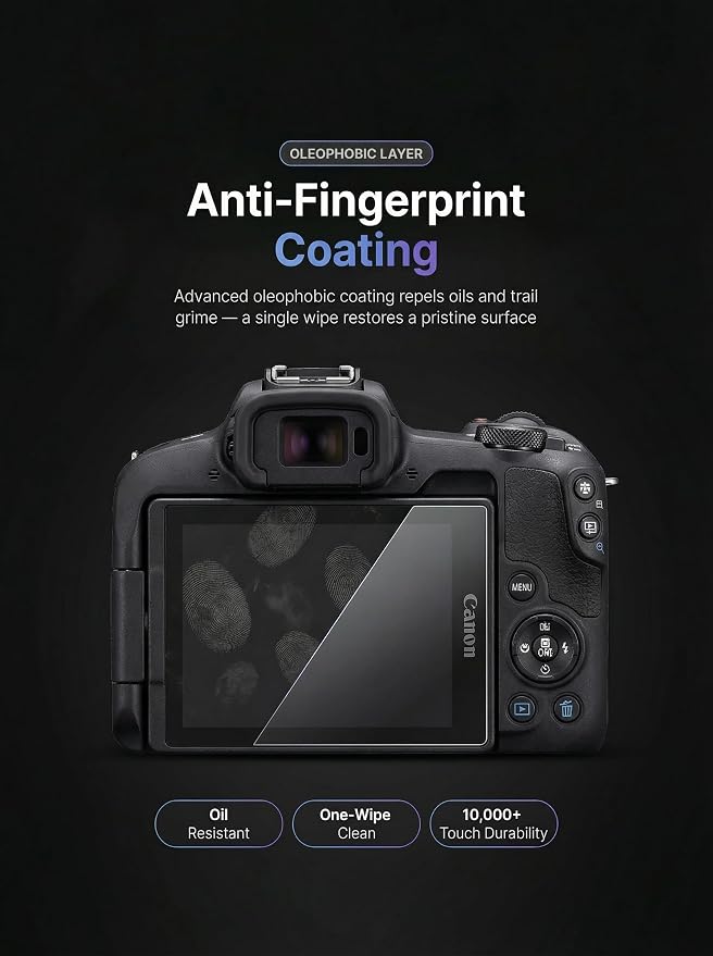 iDaPro Screen Protector for Canon EOS R50 / EOS R8 + Hand Lanyard Tempered