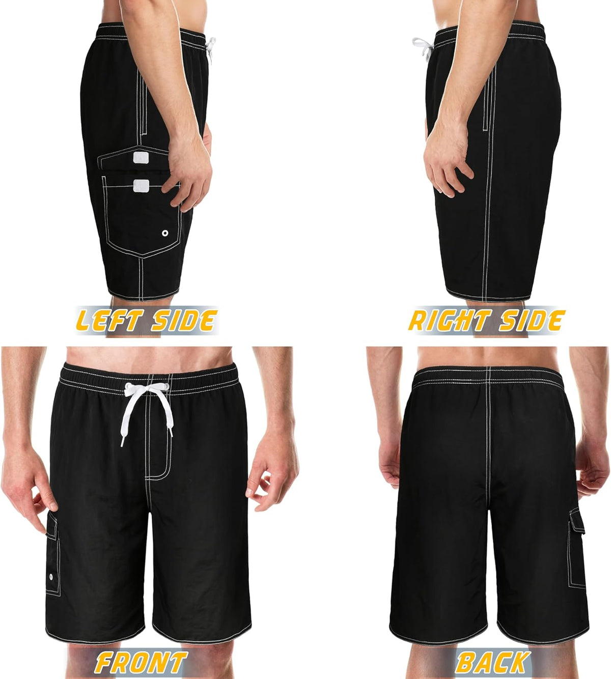Skiennix Men's Swimming Trunks - Quick Dry Swim Shorts with Mesh Lining | Fun Bathing Suits