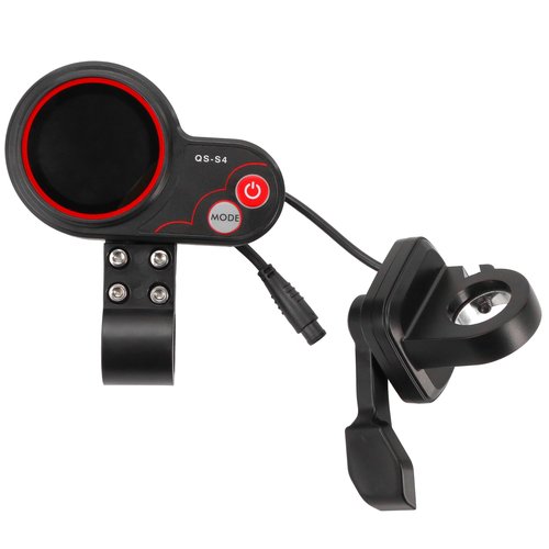 KH866 Electric Scooter Thumb QS-S4 Throttle with LCD Display 36-60V Panel and Speed Gear Power Mode Compatible with Zero 8 9 10 8X 10X Controller Twist Throttler 6 Pin, Kit Display Parts