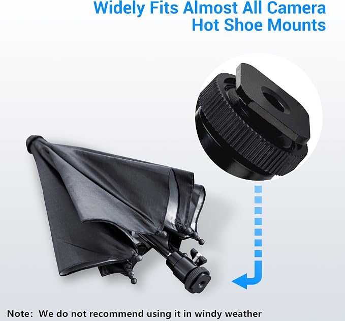 DSLR Mirrorless Camera Hot Shoe Umbrella Rain Cover Protector Sunshade