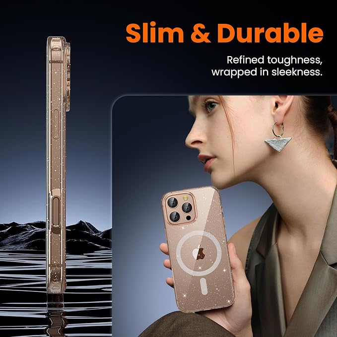 toushion 3 in 1 for iPhone 16 Pro Case Clear, Not Yellowing, Screen Protector*1